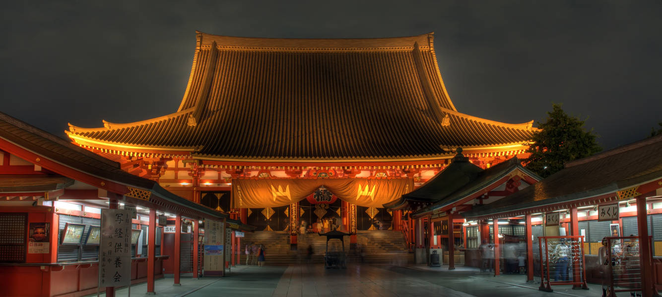 Sentō Night Senso-Ji at night II by Sylours on DeviantArt