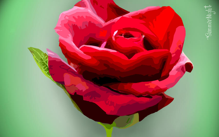 Vectored Rose by Smoothiebear on DeviantArt