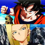 Son Goku is ready to battle a Android 18.