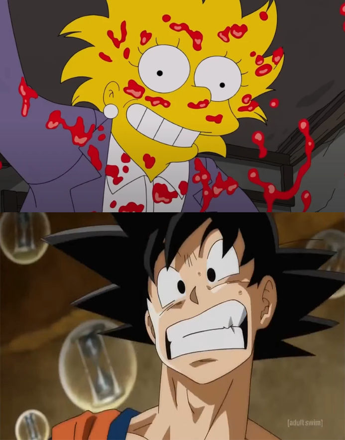 Scared Lisa Sim Goku is Scared of Lisa Simpson (Ei8ht). by mortadeloramon287 on DeviantArt