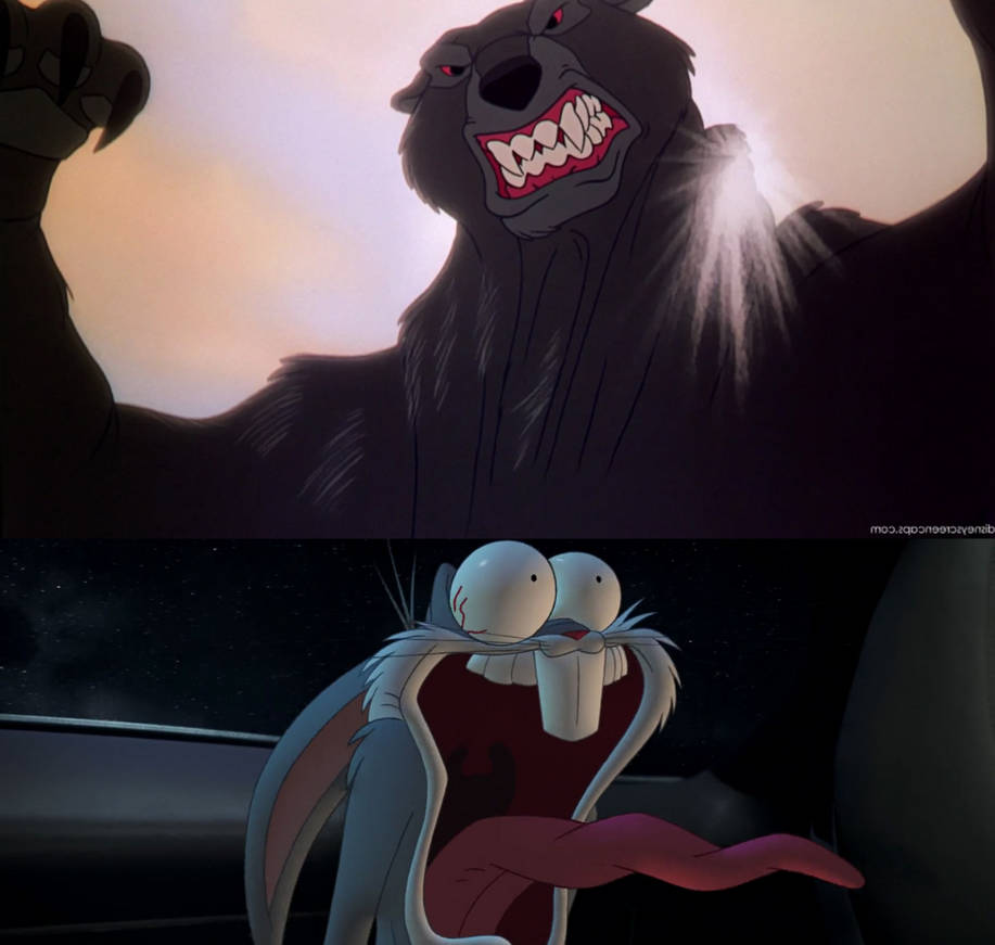 Dream The Rabbit Scared Bugs Bunny is scared of the Bear (TFATH). by mortadeloramon287 on ...