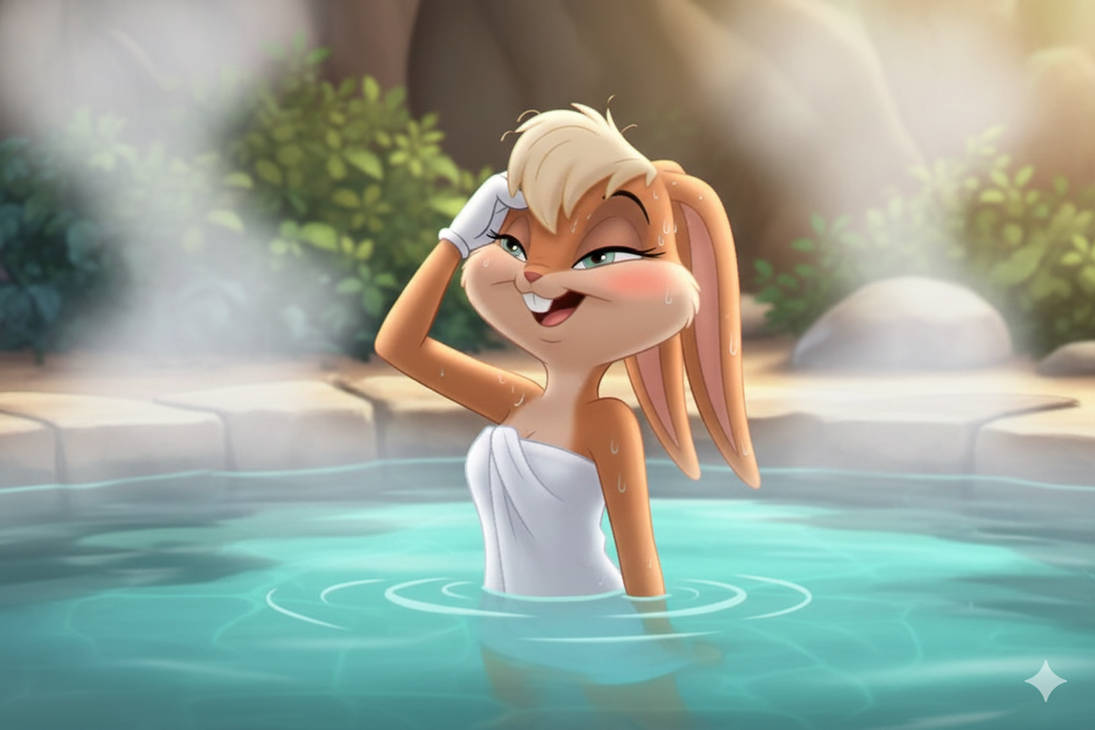 Lola Bunny is bathing in the hot springs. by mortadeloramon287 on ...