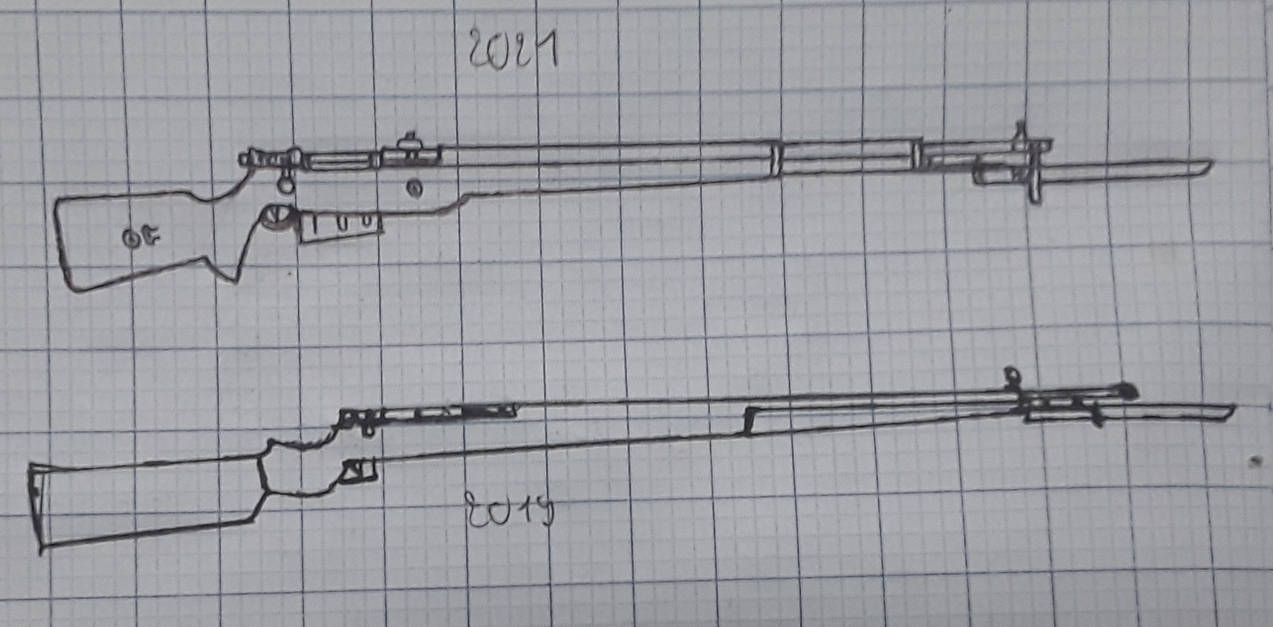 Clockwork Rifle Drawing How i used (tried) draw Bolt-action rifles vs now by hololiv on DeviantArt