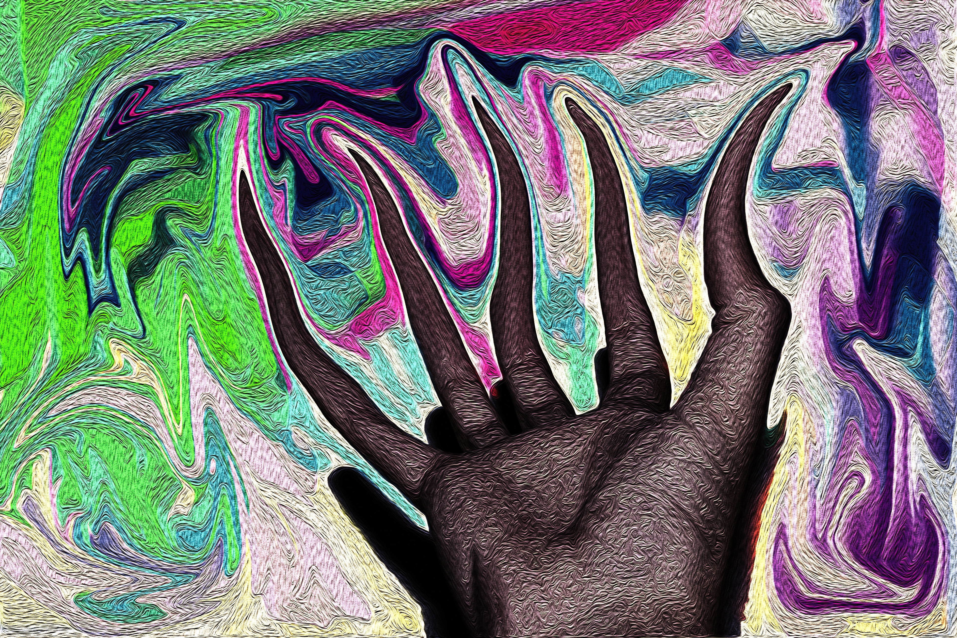 psychedelic hand