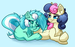 Sleepy Lyra and Bon Bon