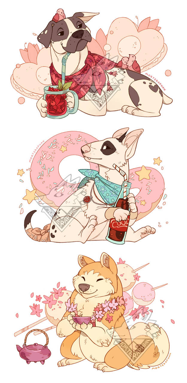 Spring Dogs by morteraphan on DeviantArt