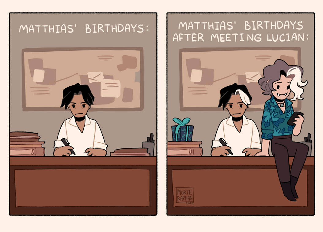 Matthias’ Birthdays by morteraphan on DeviantArt