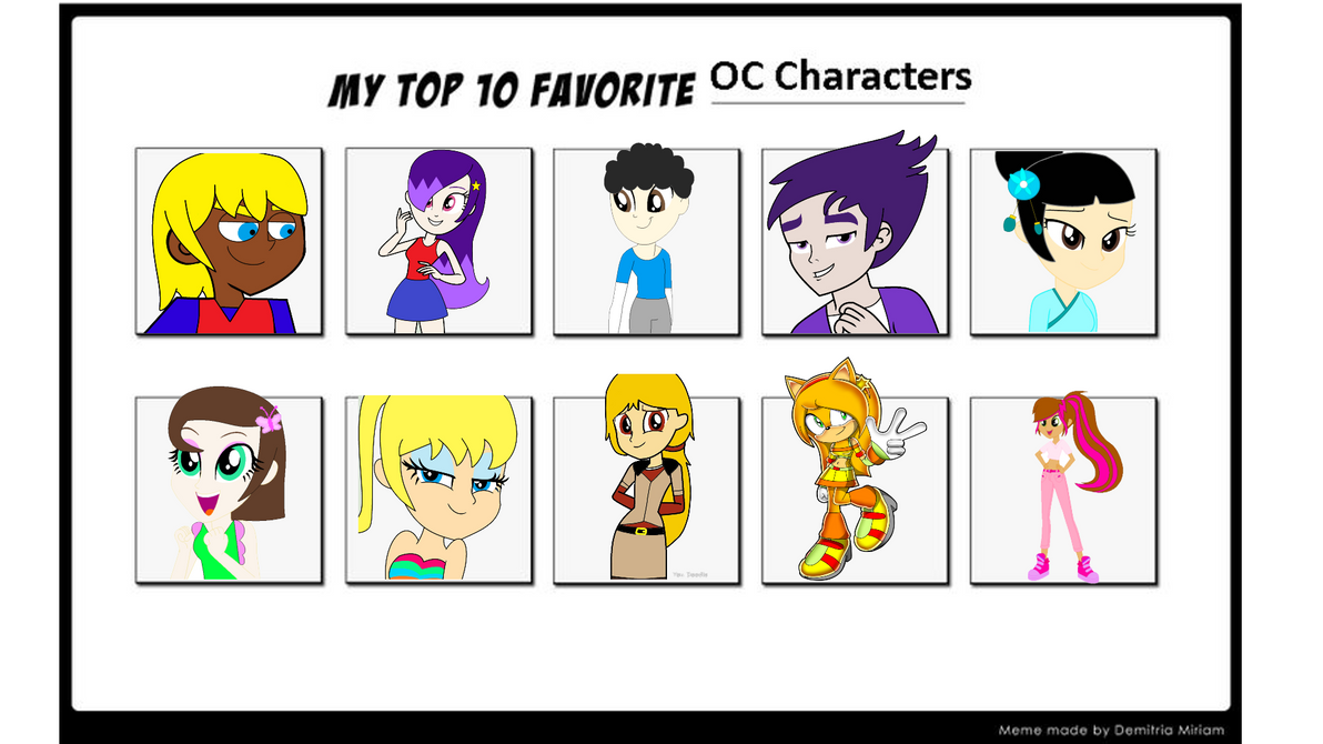 Top 10 Favorite OC Characters by MM45Y on DeviantArt