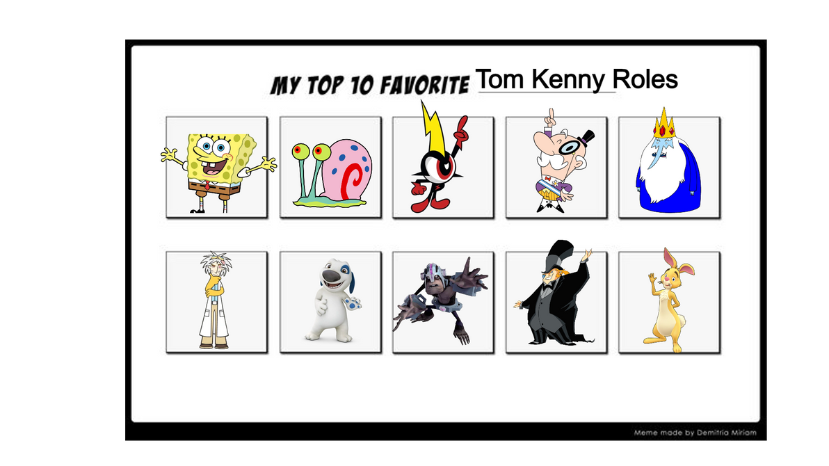 My Top 10 Favorite Tom Kenny Roles by MM45Y on DeviantArt