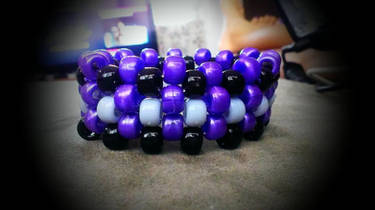 Black and Purple Kandi Cuff I made