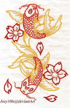 Koi embroidery