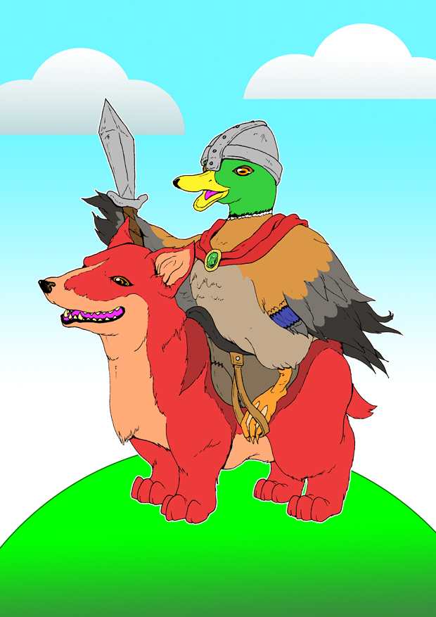 Galatheus and his Red Corgi