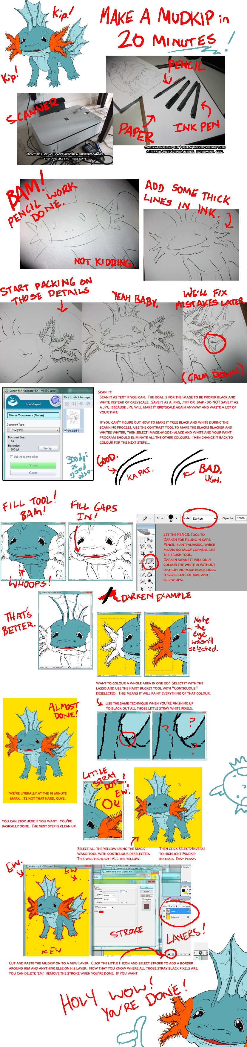 Draw Mudkip in 20 Minutes