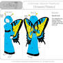 Butterfly costume blue yellow black - Copy