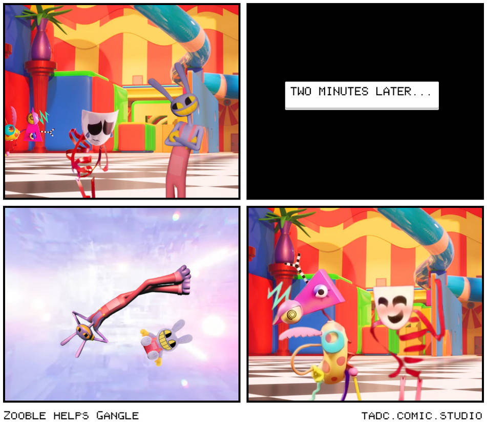 Zooble helps Gangle by FoxyGamer500 on DeviantArt