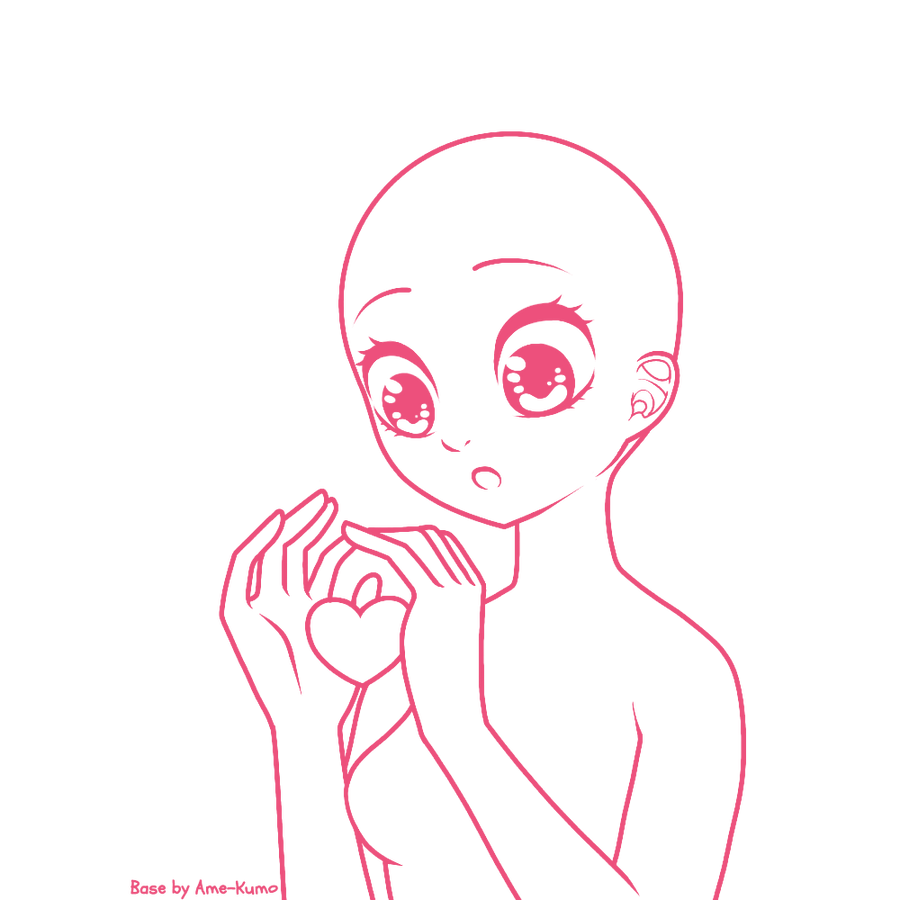 Anime Female Headshot Base - Protes Png