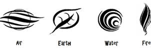 4 Elemental symbols 2 - tribal