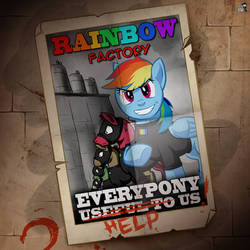 Rainbow factory propaganda poster