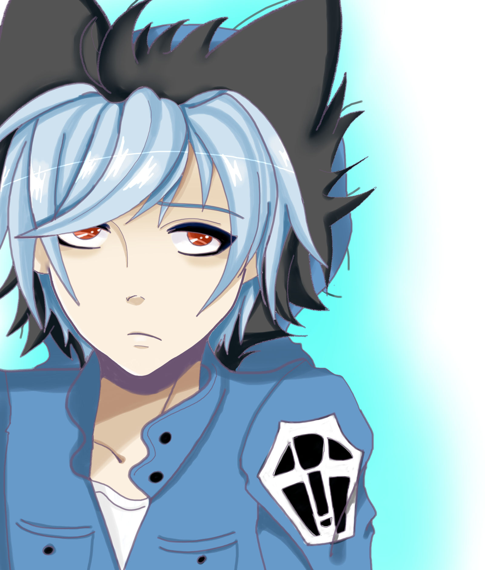 Custom Cursor - Sleepy Ash or Kuro is a guy with red eyes