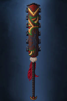 Two handed macuahuitl