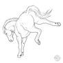 Free Horse Lineart XIII