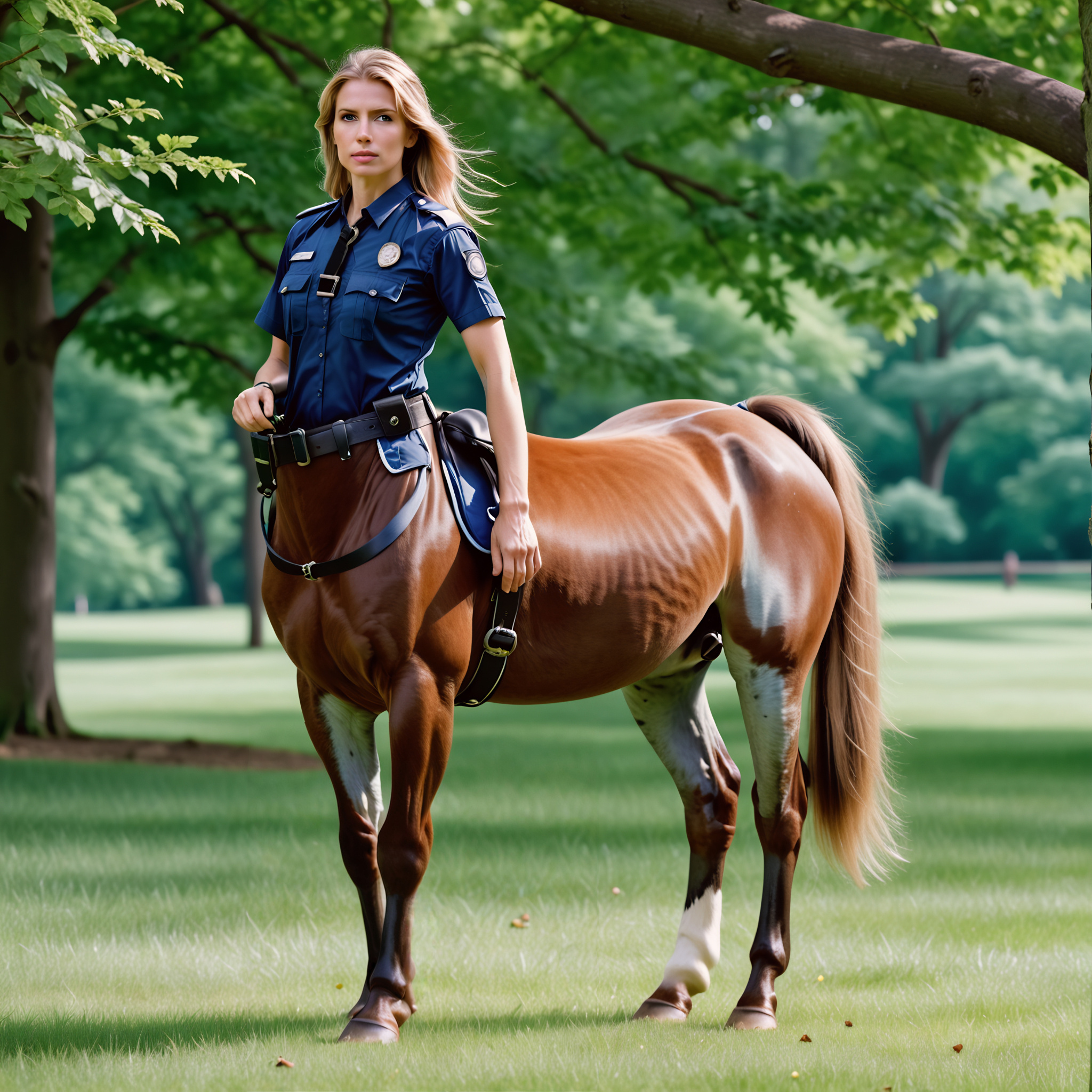 Mounted Policewoman