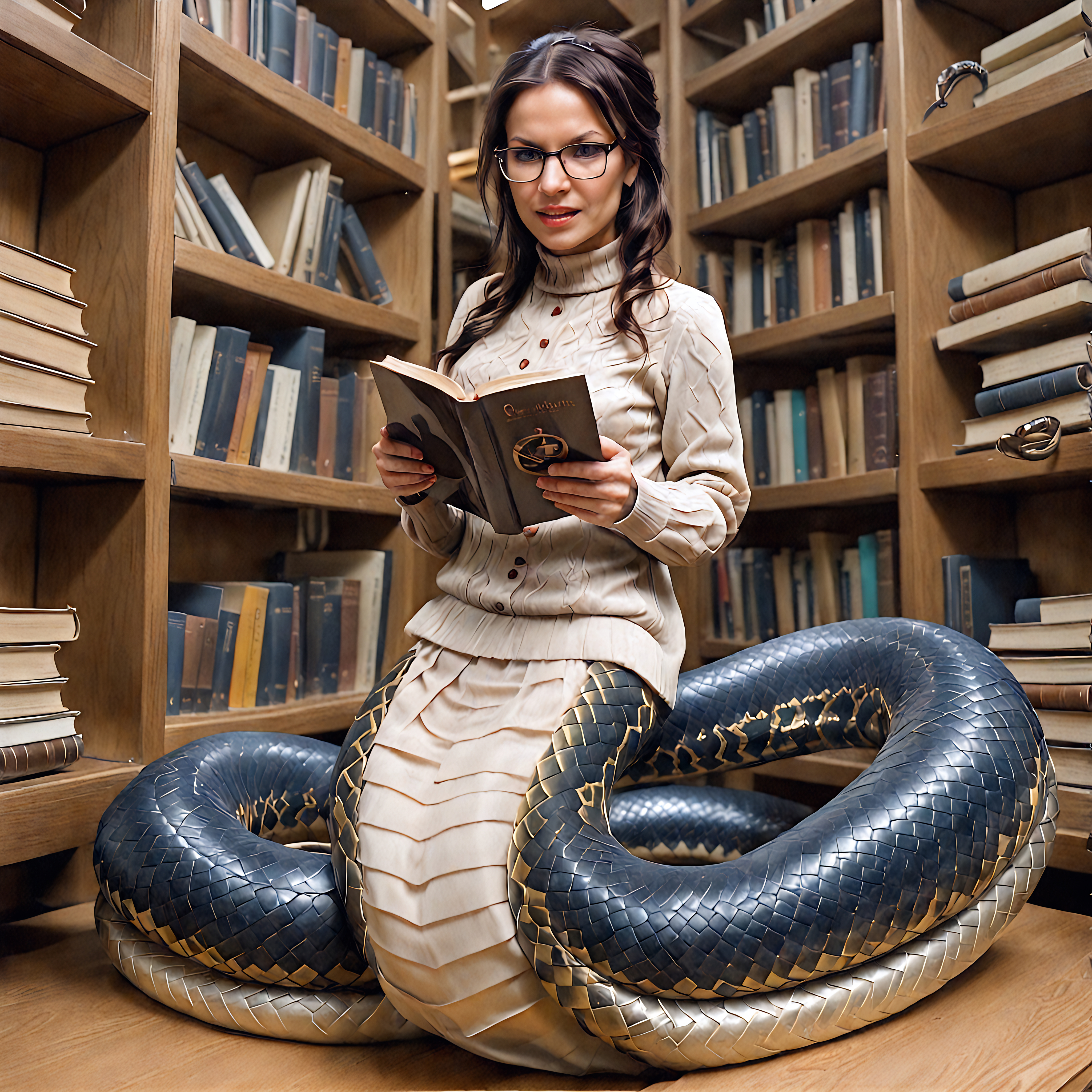 In a quiet corner of a library