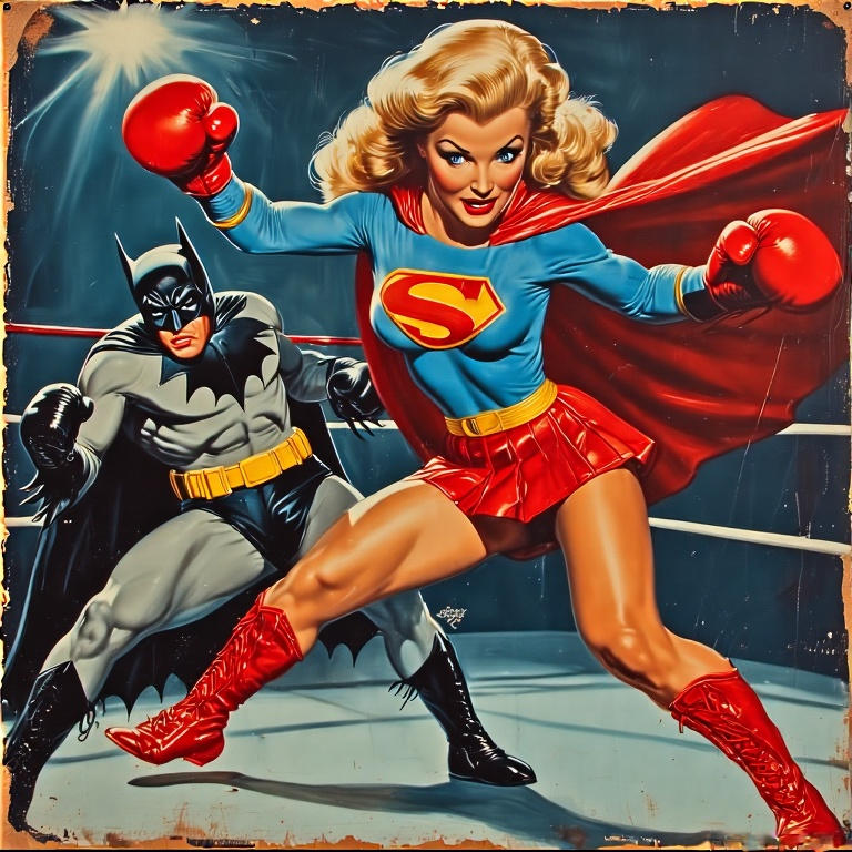 Sagging Batman Supergirl Boxing Batman - He's Slowly Sagging... by WednesdayPlight on ...