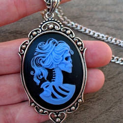 Blue Skull Goddess Necklace