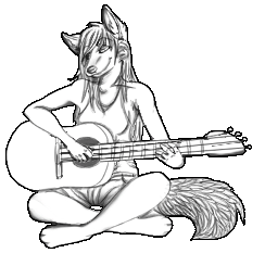 Guitar Anthro Pose