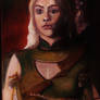 Daenerys Targaryen and her dragons.
