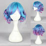 Purple And Pink Multi-color Curl Short Lolita Wig