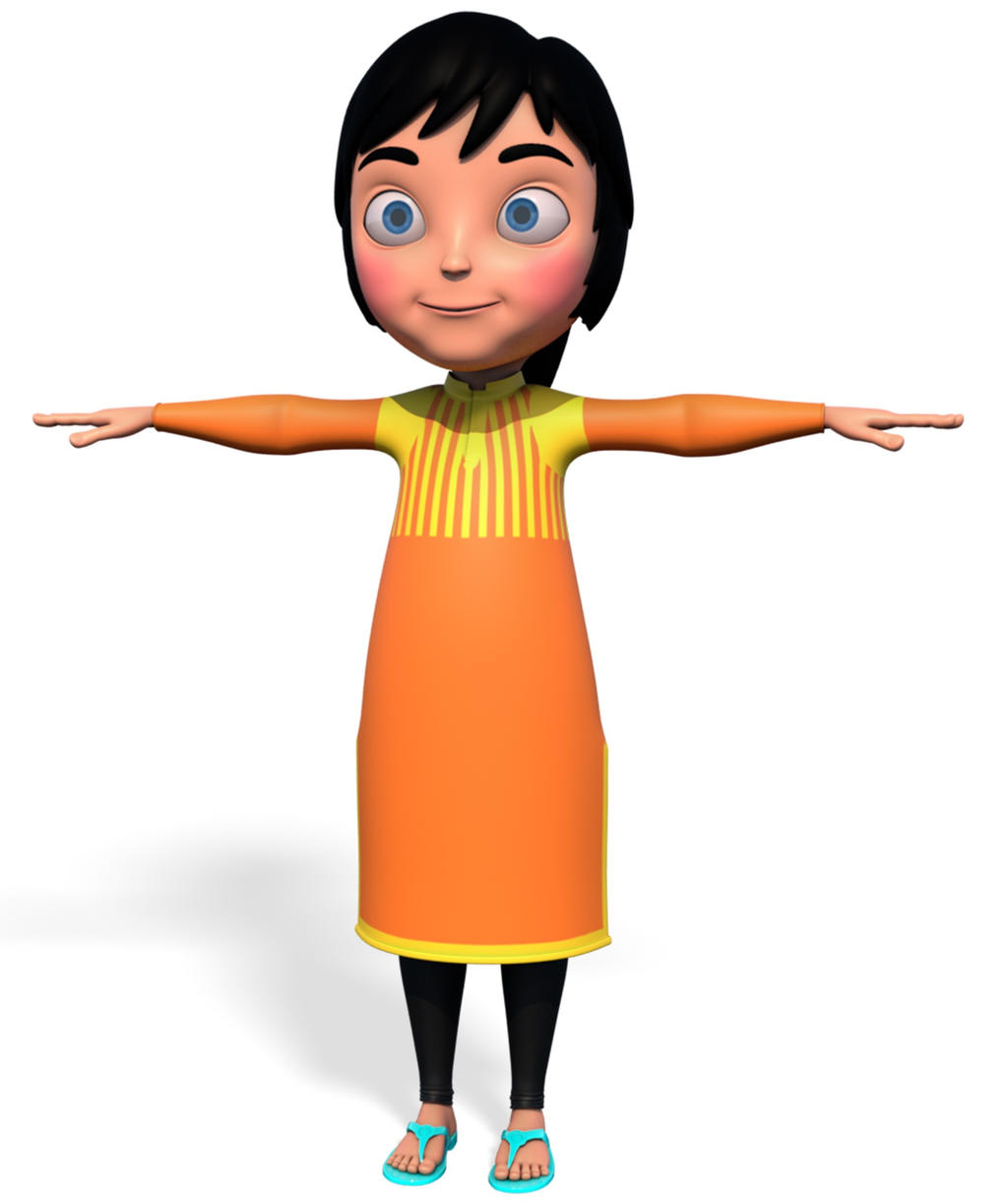 Cartoon character Indian 3D model by sammosim on DeviantArt