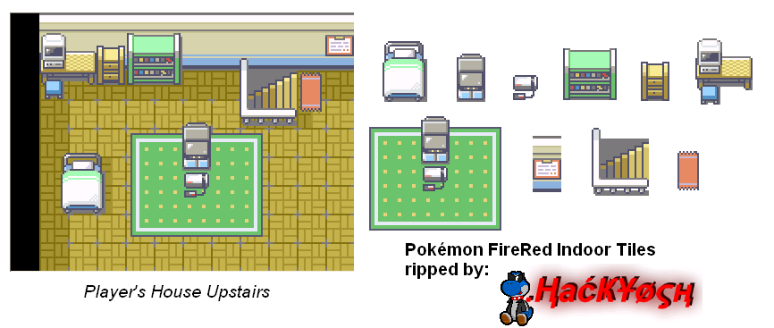 Pokemon FireRed Indoor Tiles 2 by Dann-The-Yoshi on DeviantArt