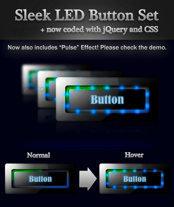 Sleek LED Button Set