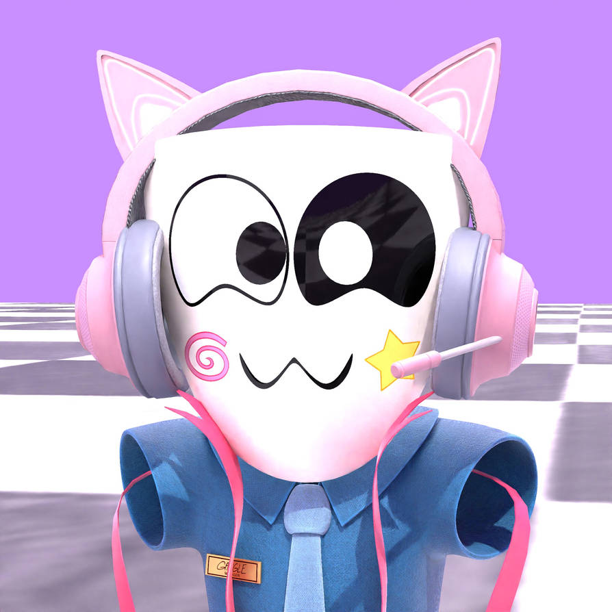 Manager Gangle wearing Cat-Ear Headphones by B213784352 on DeviantArt