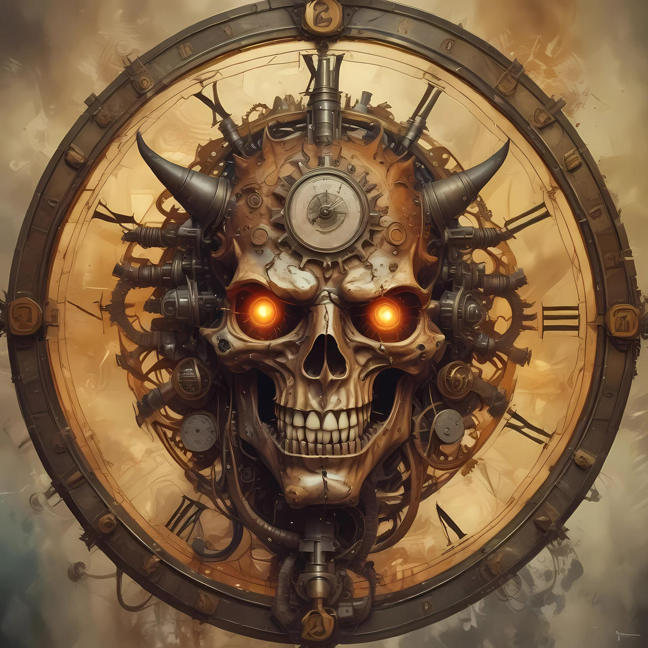 Demonic Clockwork Demonic Steampunk Death Clock 16 by black-ronin1228 on DeviantArt
