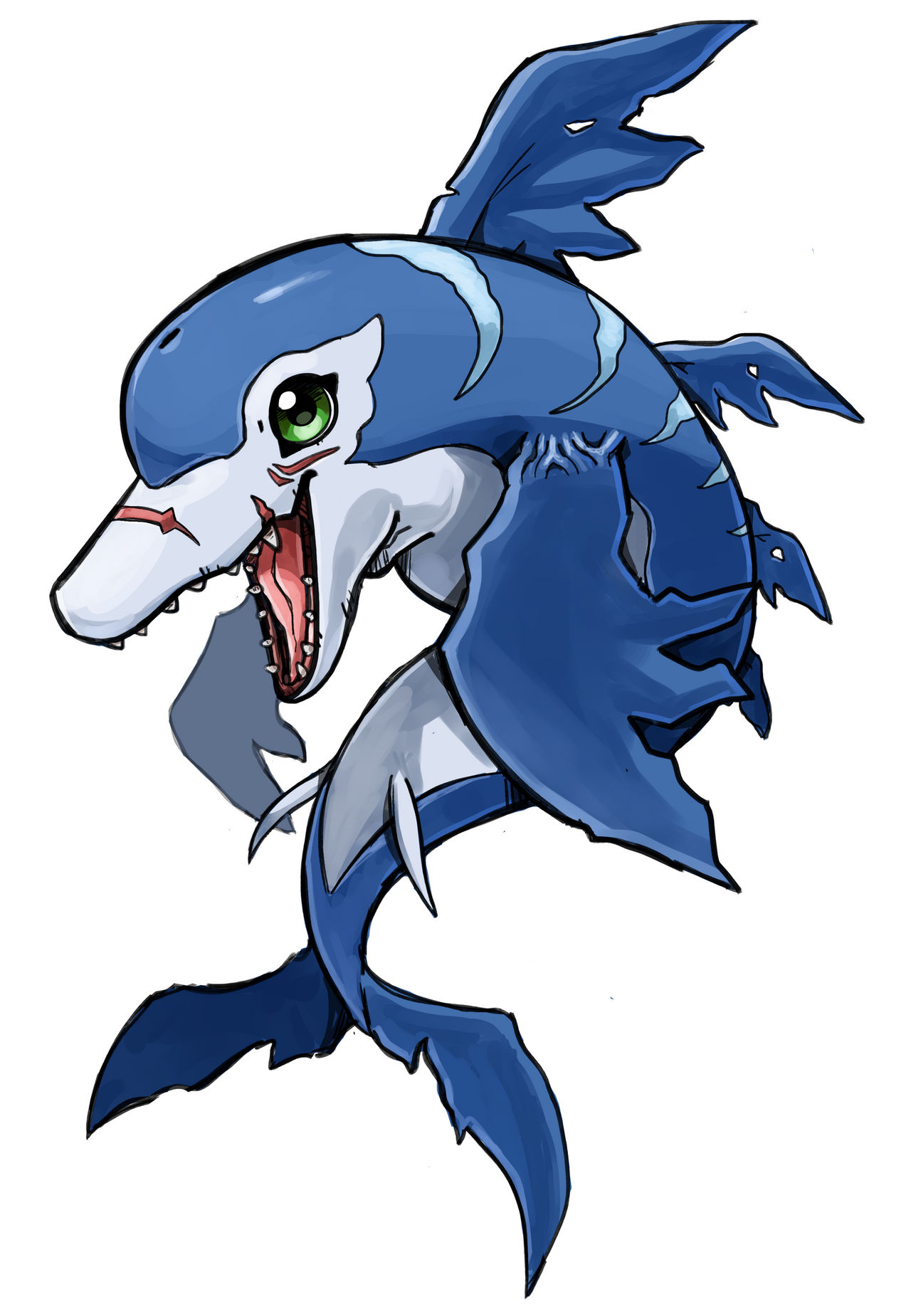Rukamon Dolphmon/Rukamon by QKranks on DeviantArt
