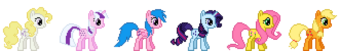 G1 Mane 6 Sprites