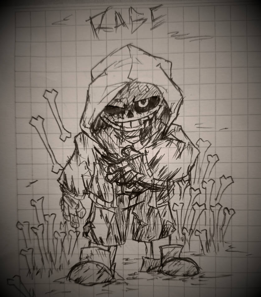 Pure Rage Line Drawing Dusttale - RAGE (Drawing) by HazeSans759 on DeviantArt