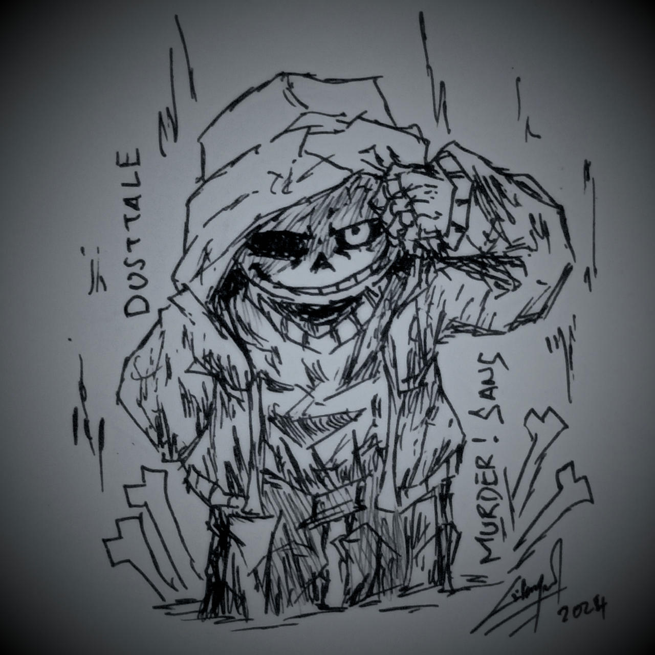Dusttale - Sans (Drawing on January 7, 2024) by HazeSans759 on DeviantArt