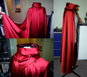 Scarlet Witch progress - cape and cowl finished!