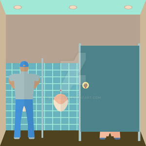 Toilet interior vector illustration.
