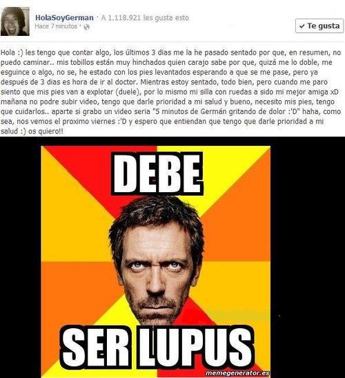 DEBE SER LUPUS