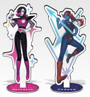 Mettaton, Undyne fan made acrylic goods