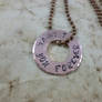 I love you forever - Hand Stamped Necklace