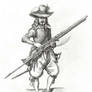 17th century musketeer