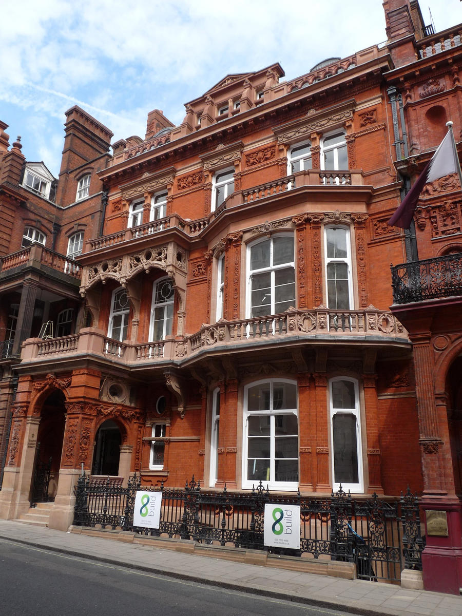 Facade of No. 2 South Audley St.