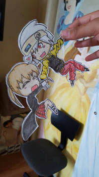 maka and soul (soul eater paper children