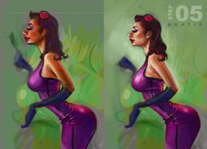 Step 05 - Purpple woman. Continued ...